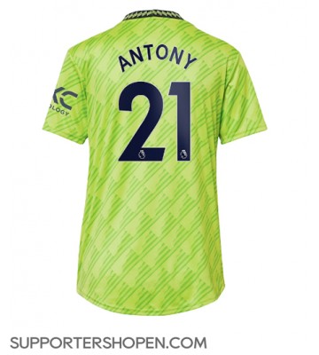 Manchester United Antony #21 Tredje Matchtröja Dam 2022-23 Kortärmad